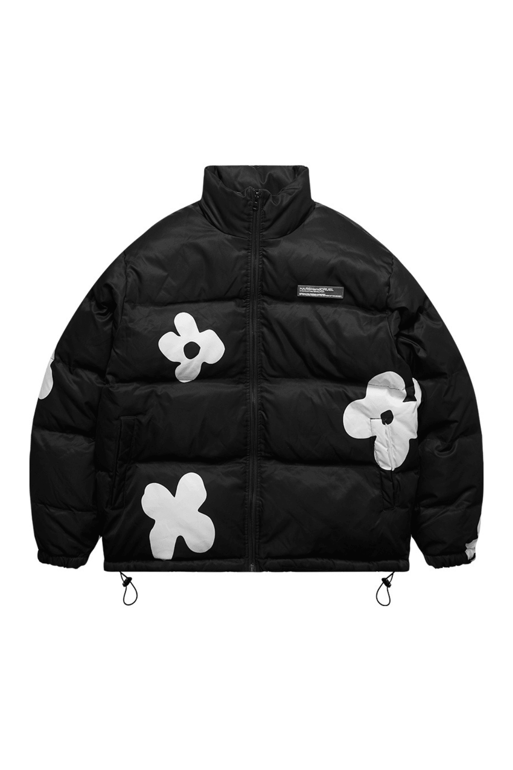 Handpainted Flowers Down Jacket – Copping Zone