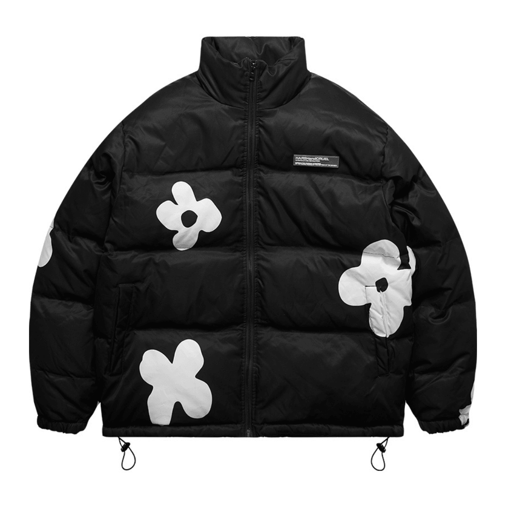 H/C Handpainted Flowers Down Jacket - UK Only