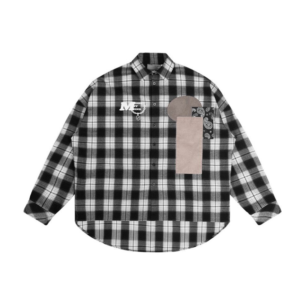 H/C Pannel Plaid L/S Shirt