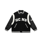 H/C Embroidered Letters Varsity Jacket