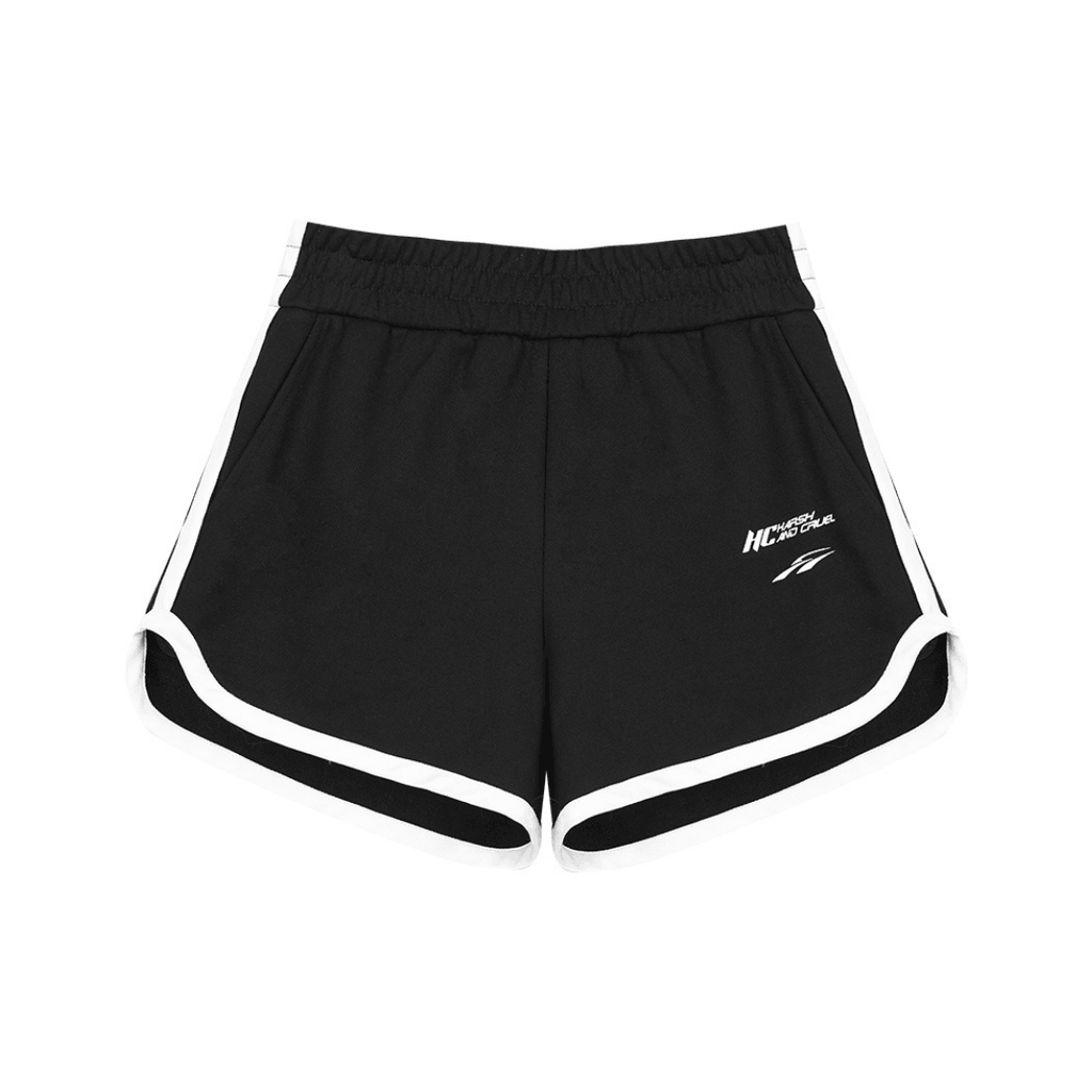 H/C High Waist Striped Logo Shorts