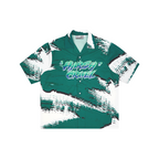 H/C Gradient Logo Brush Printed Cuban Shirt