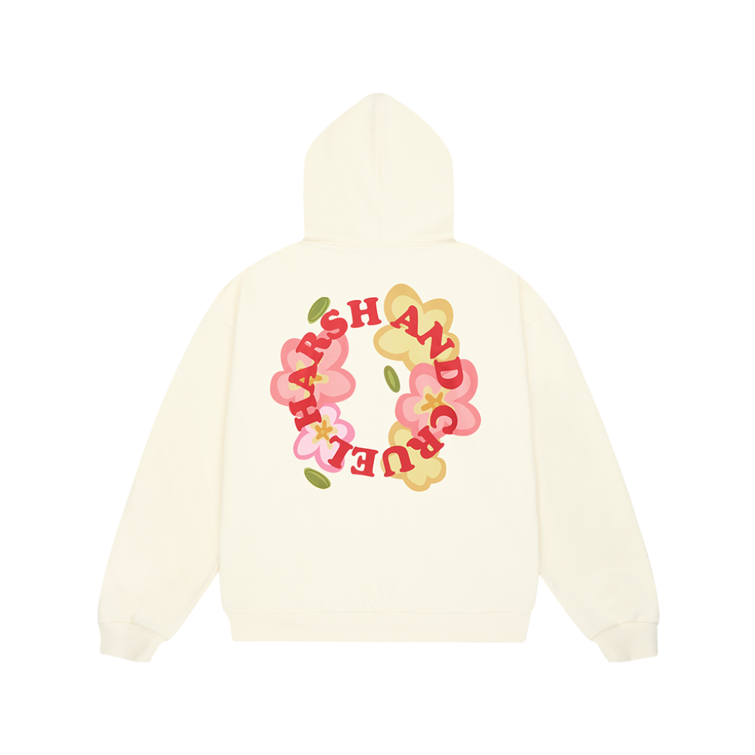 Handpainted Flowers Ring Printed Sweater