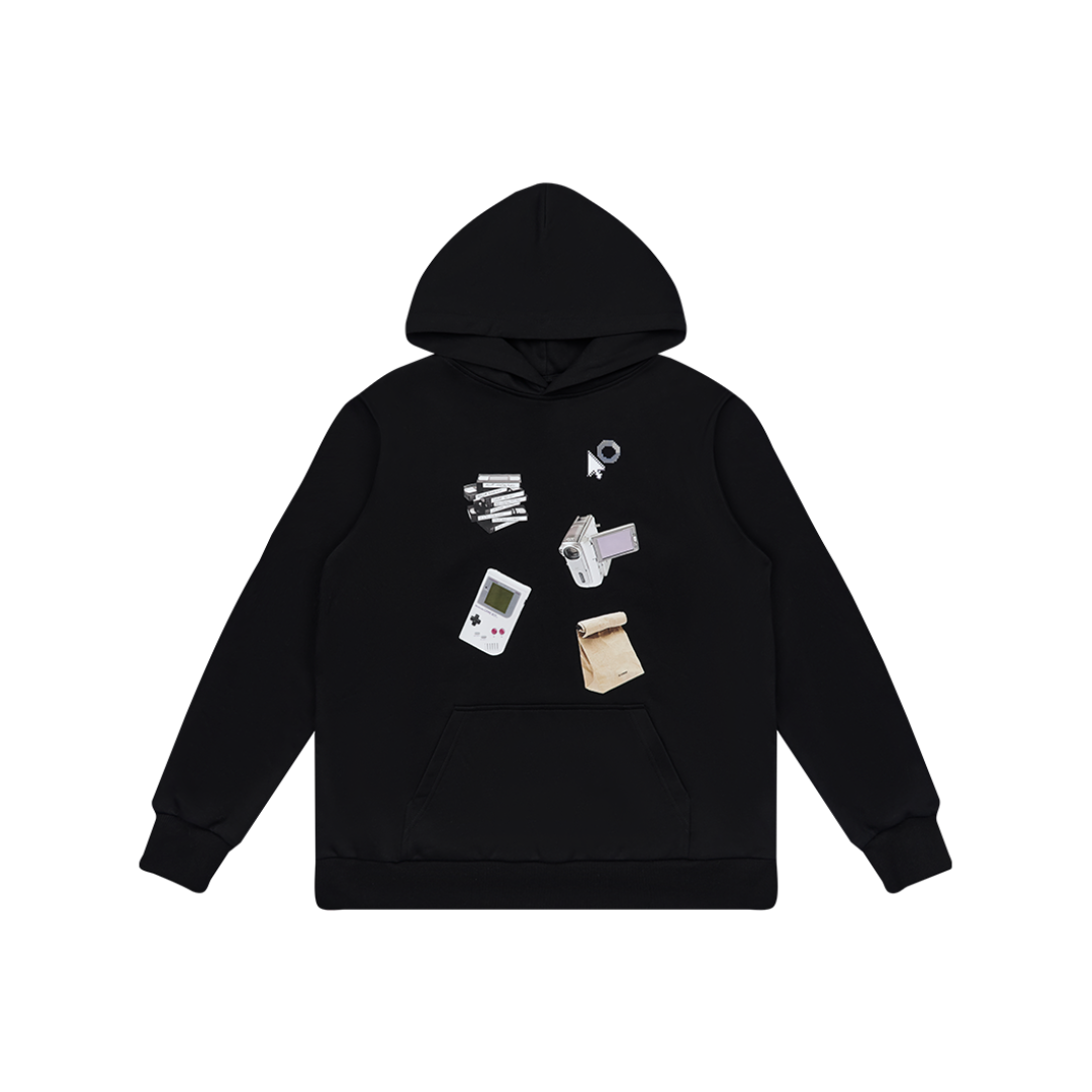 Retro Nostalgia Printed Hoodie