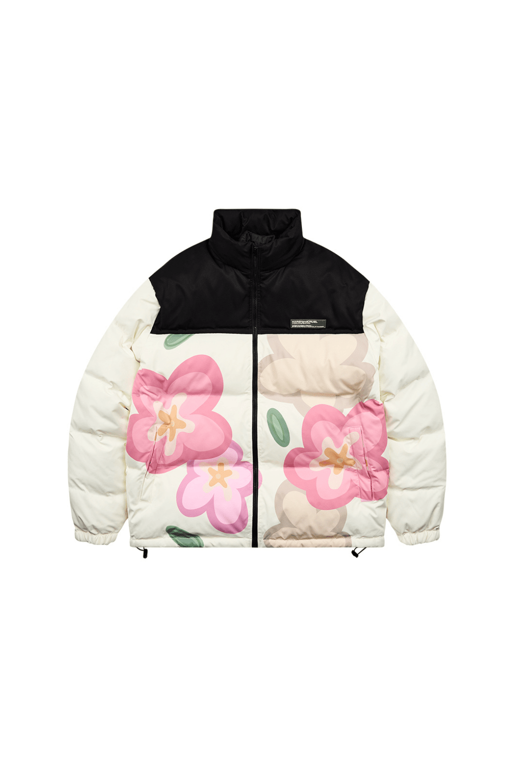 Handpainted Cartoon Flowers Down Jacket