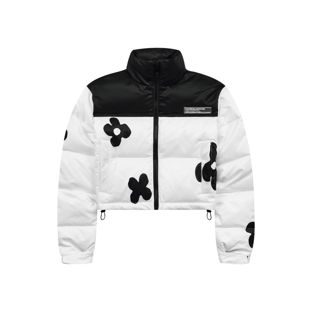 H/C Handpainted Flowers Crop Jacket