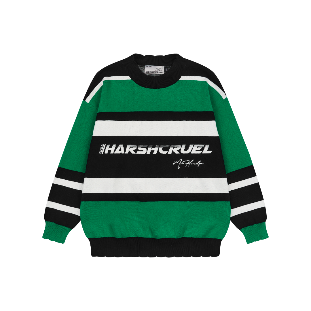H/C Striped Logo Knit Sweater