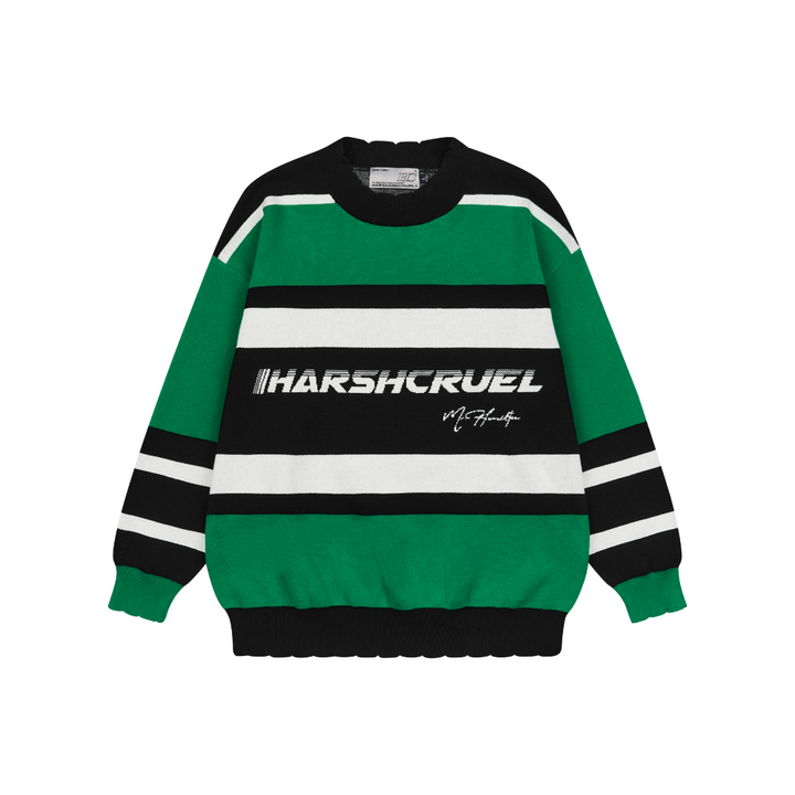 H/C Striped Logo Knit Sweater