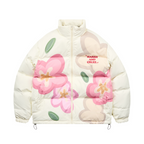 H/C Cartoon Flowers Down Jacket