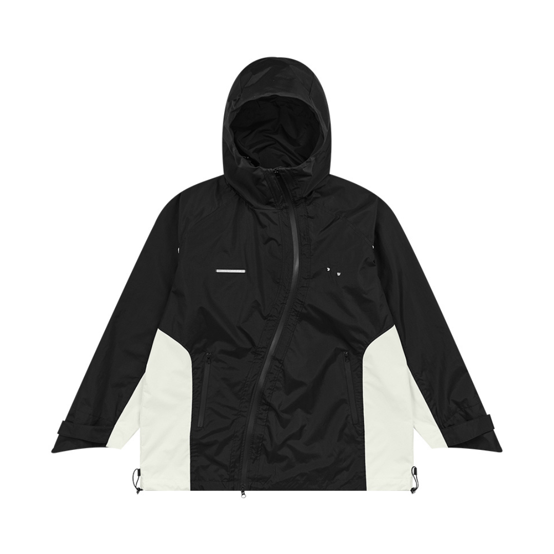 H/C Functional Irregular Zipper Windbreaker