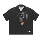 Rottweiler Printed Cuban Shirt