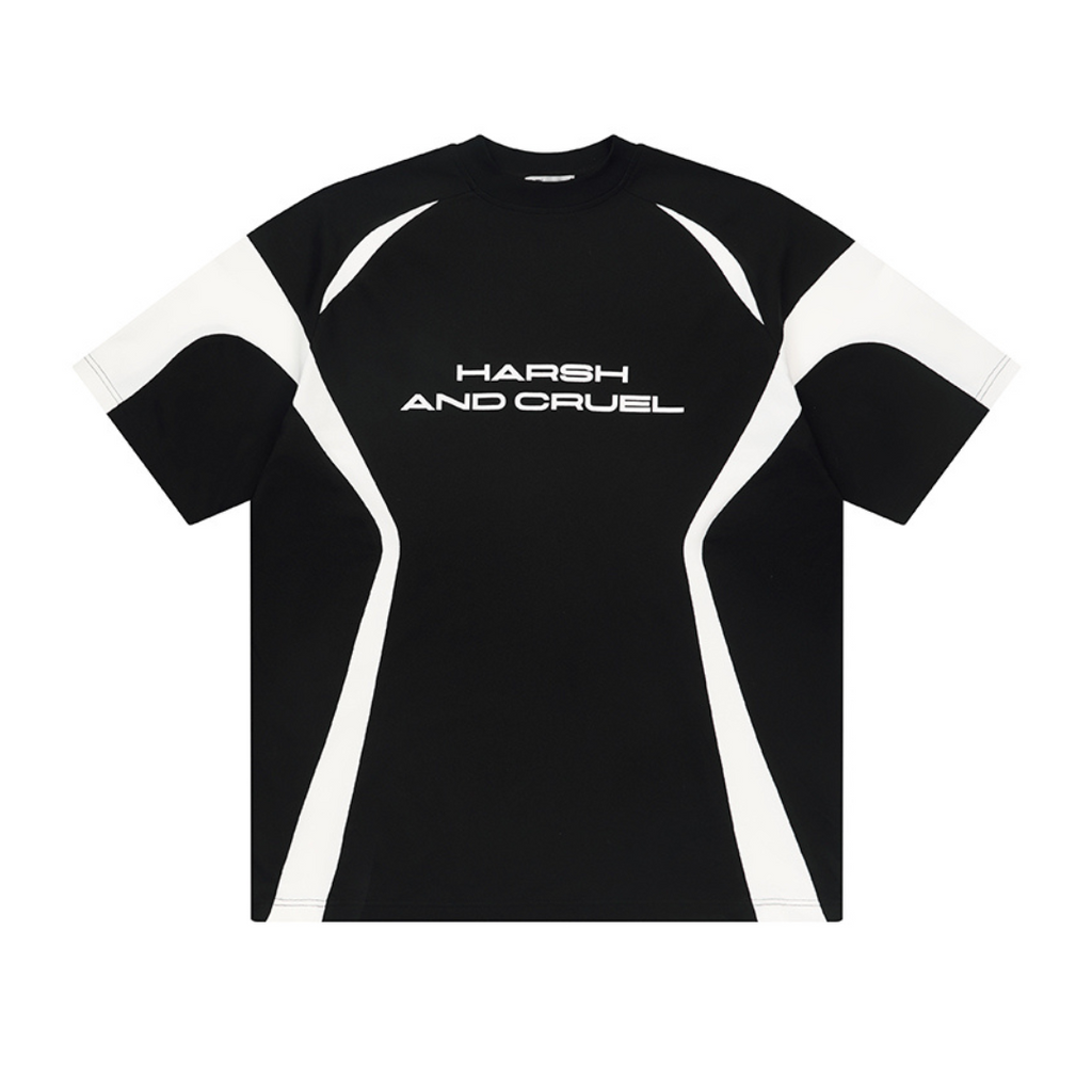 Splicing Irregular Logo Tee