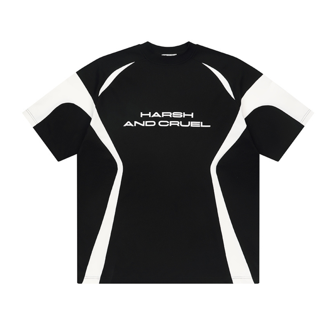 Splicing Irregular Logo Tee