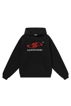 Dynamic Embroidered Logo Loose Hoodie