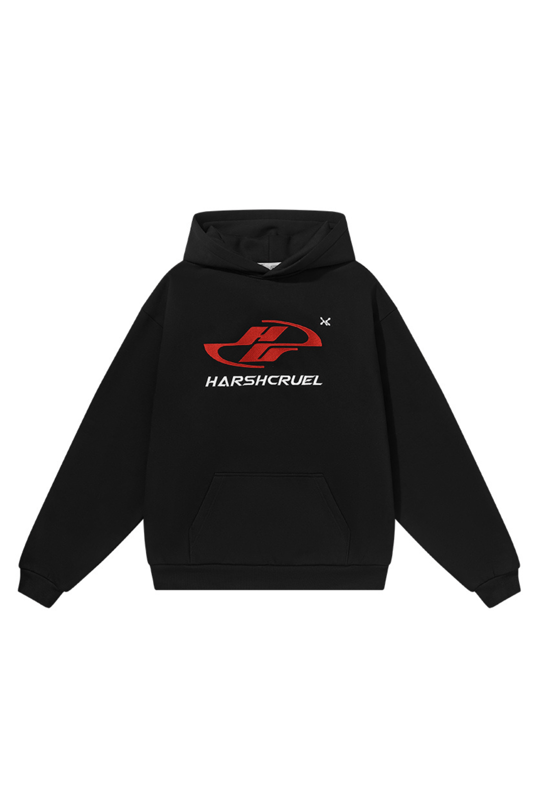 Dynamic Embroidered Logo Loose Hoodie