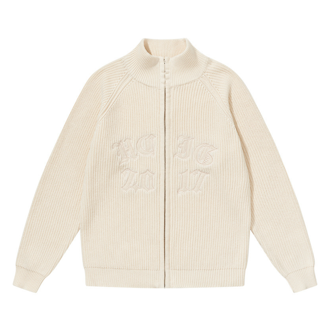 Embroidered Logo Knitted Cardigan