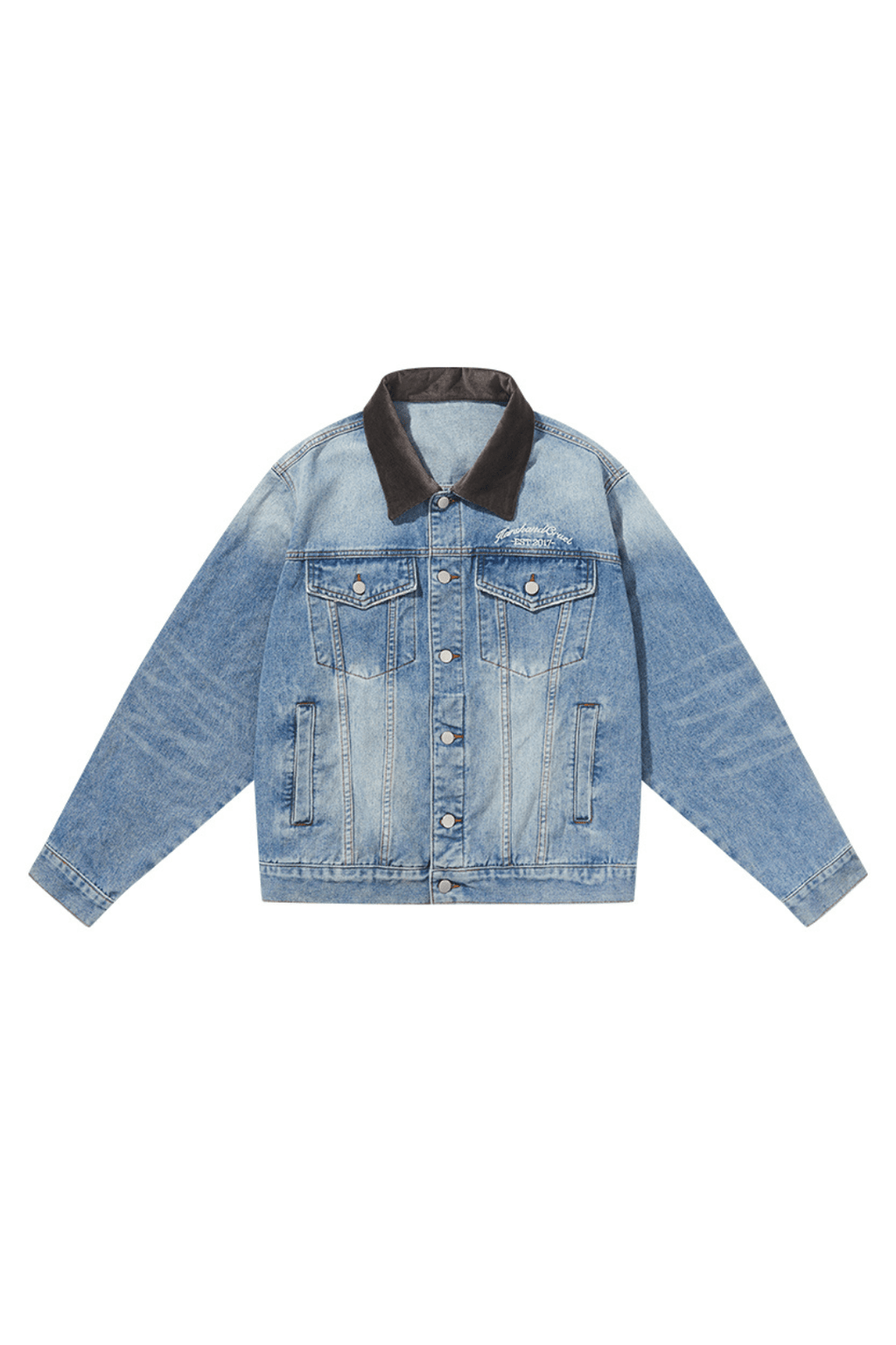 Embossed Logo Denim Jacket