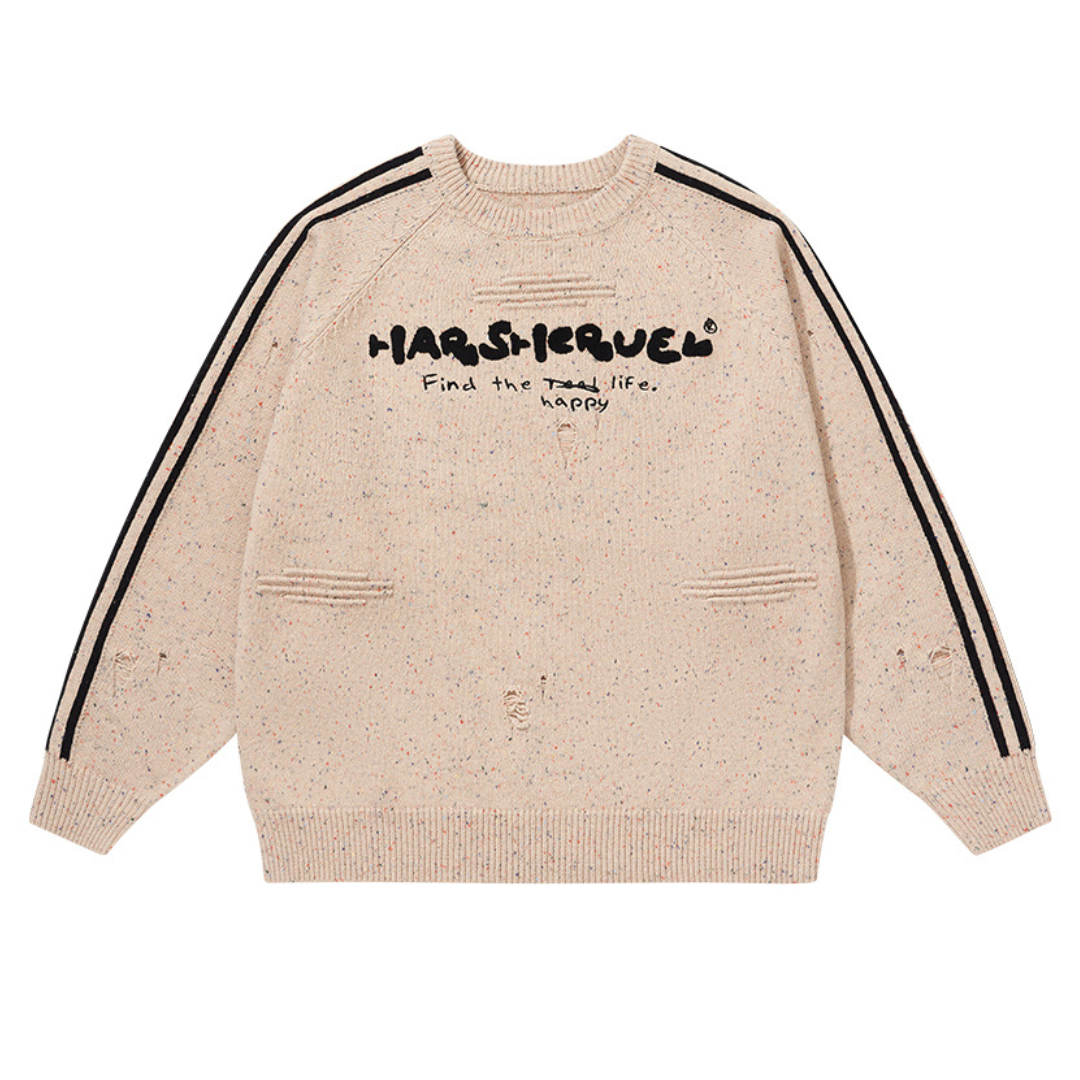 Embroidered Knit Logo Sweater
