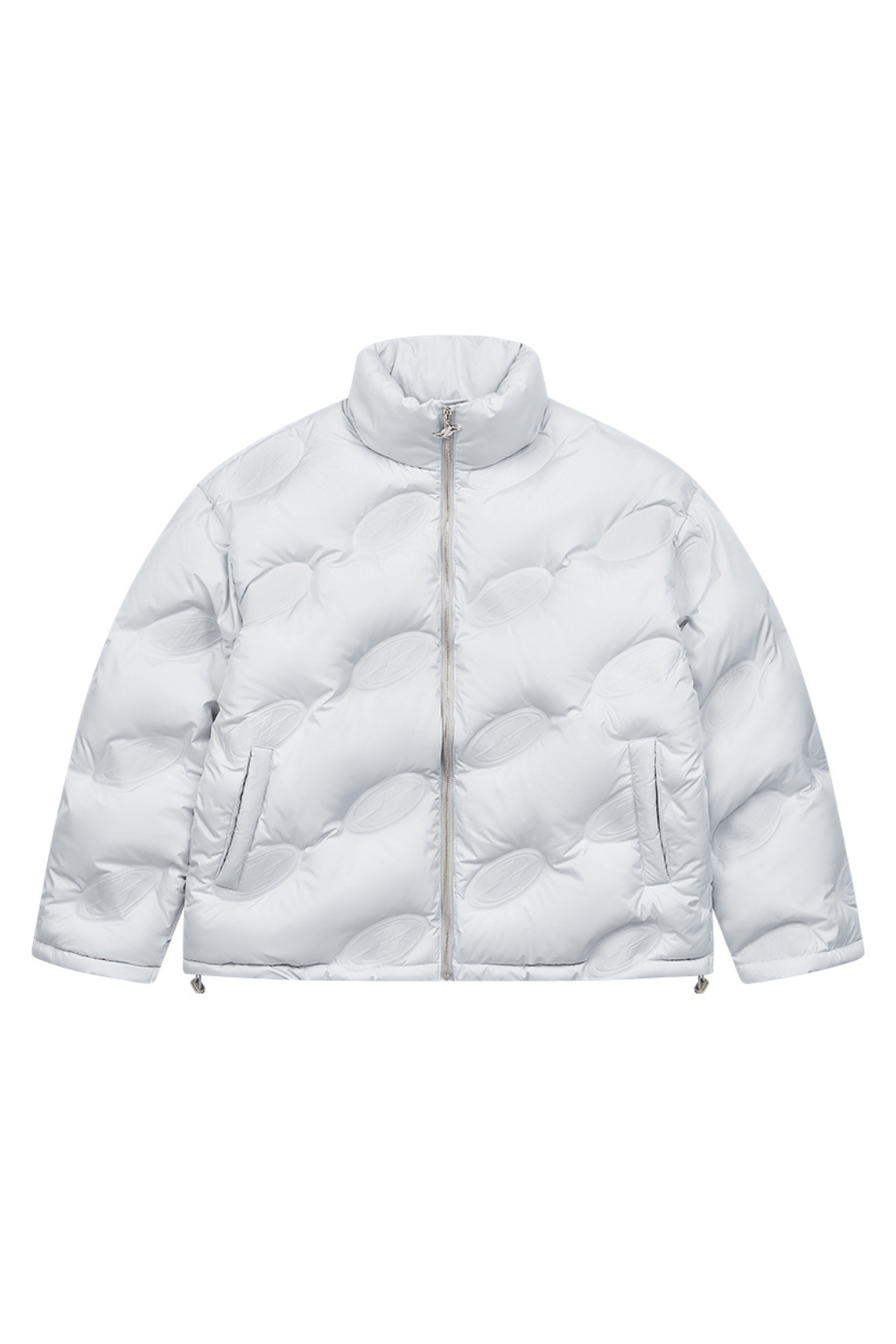 3D Embossed Logo Stand Up Collar Down Jacket