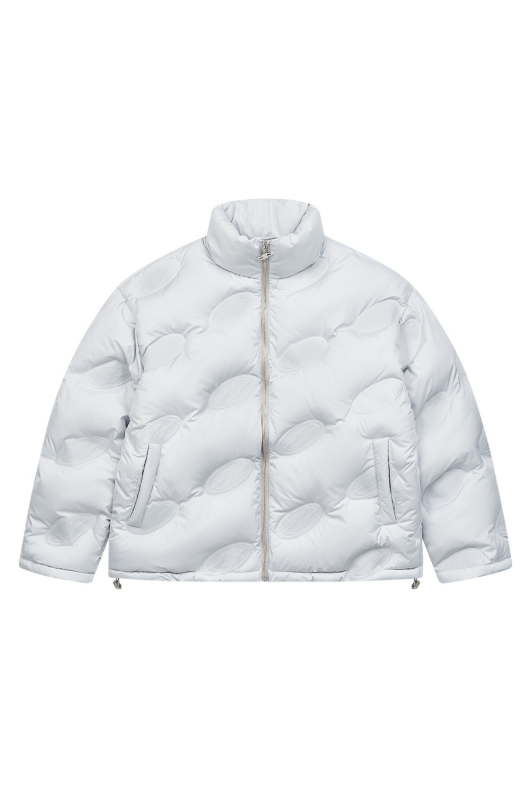 3D Embossed Logo Stand Up Collar Down Jacket