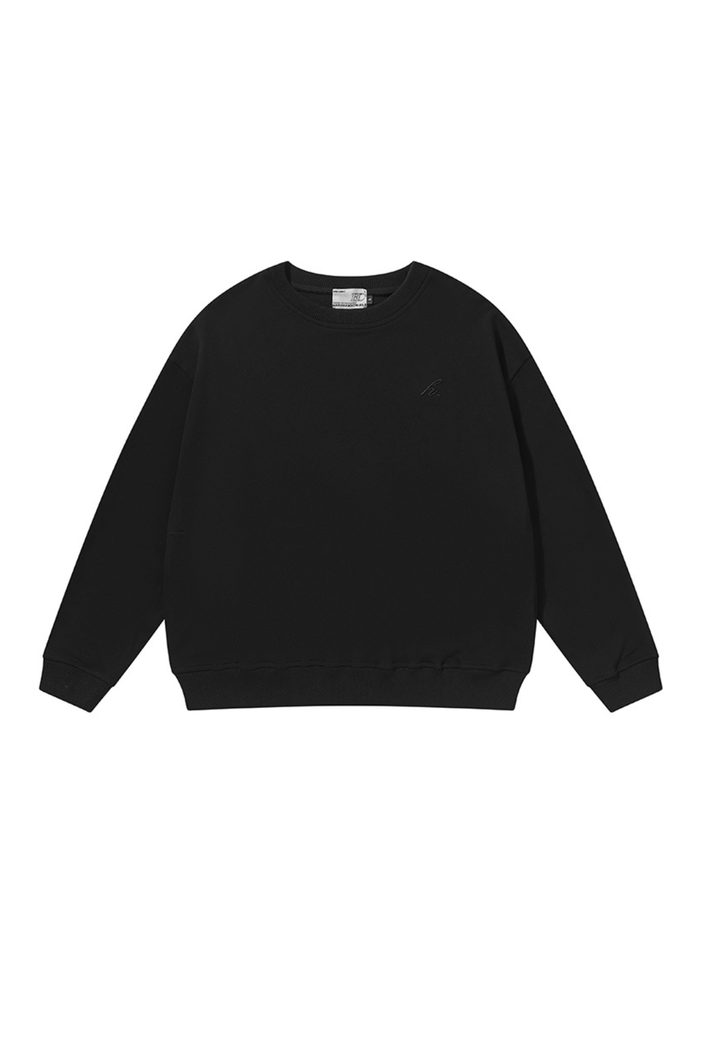 Basic Embroidered Round Neck Sweater