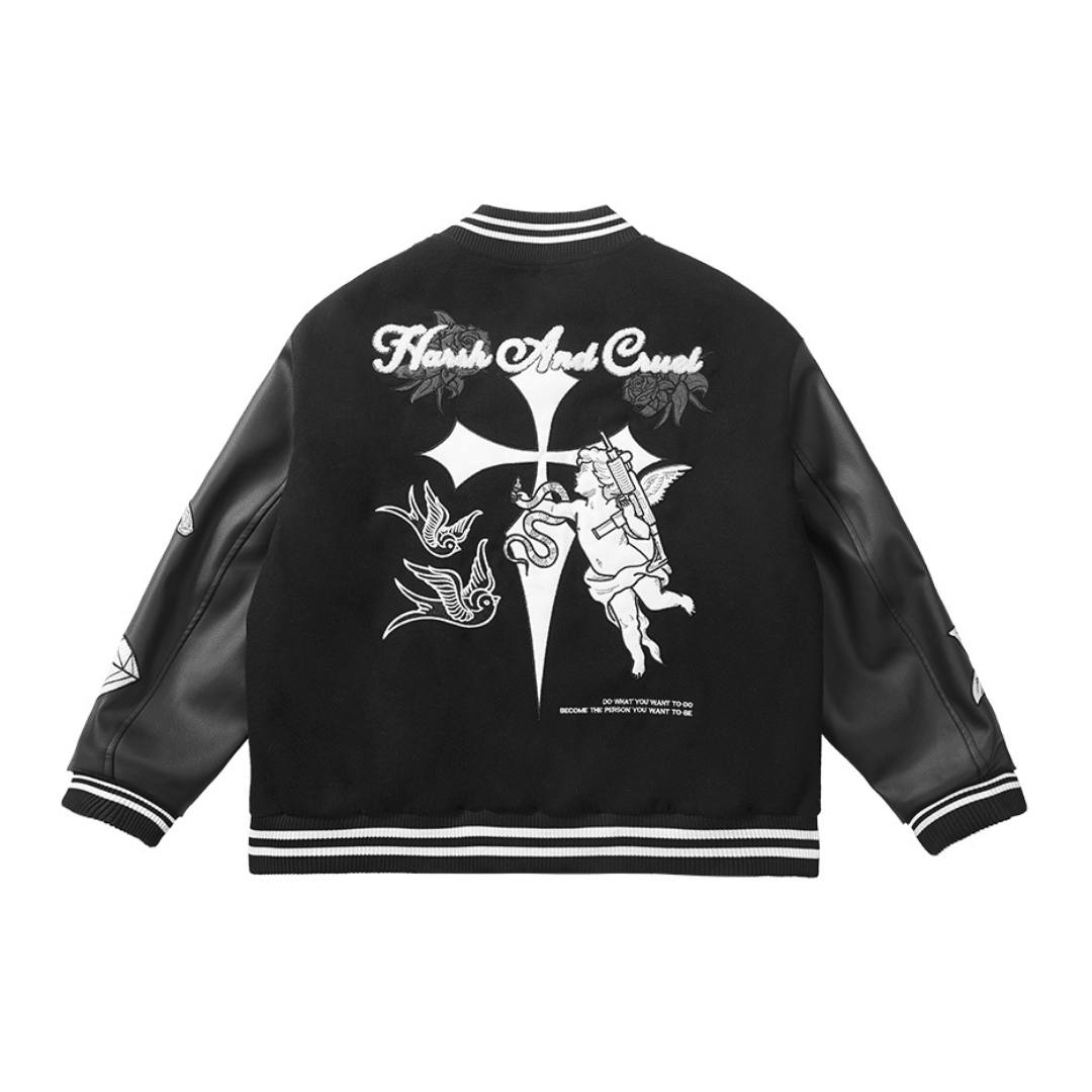 H/C Angel Embroidered Varsity Jacket - UK Only