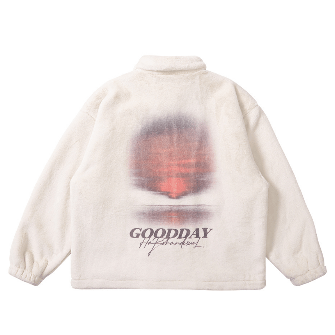 H/C Sunset Handwriting Sherpa Jacket - UK Only