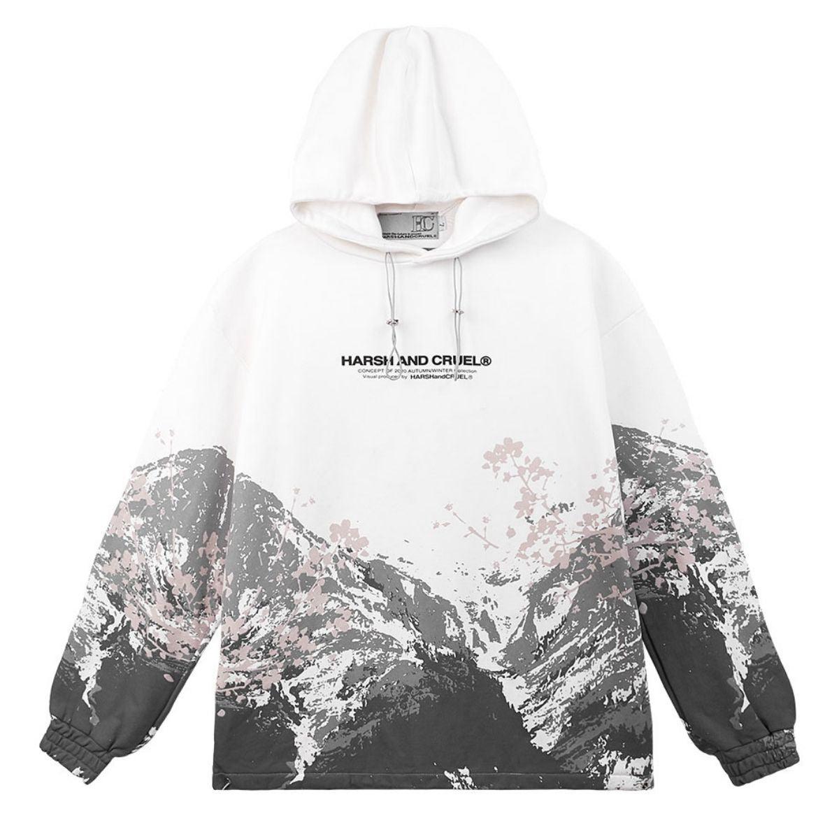 H/C Mountain Flowers Printed Hoodie - UK Only
