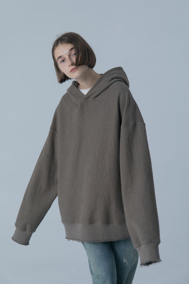 THINGY Army Green Loose Hoodie