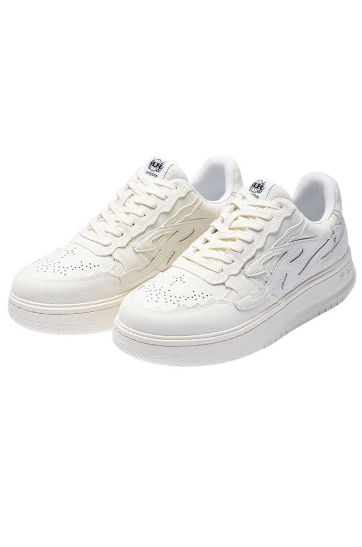 R-Evil Suede White Shoes