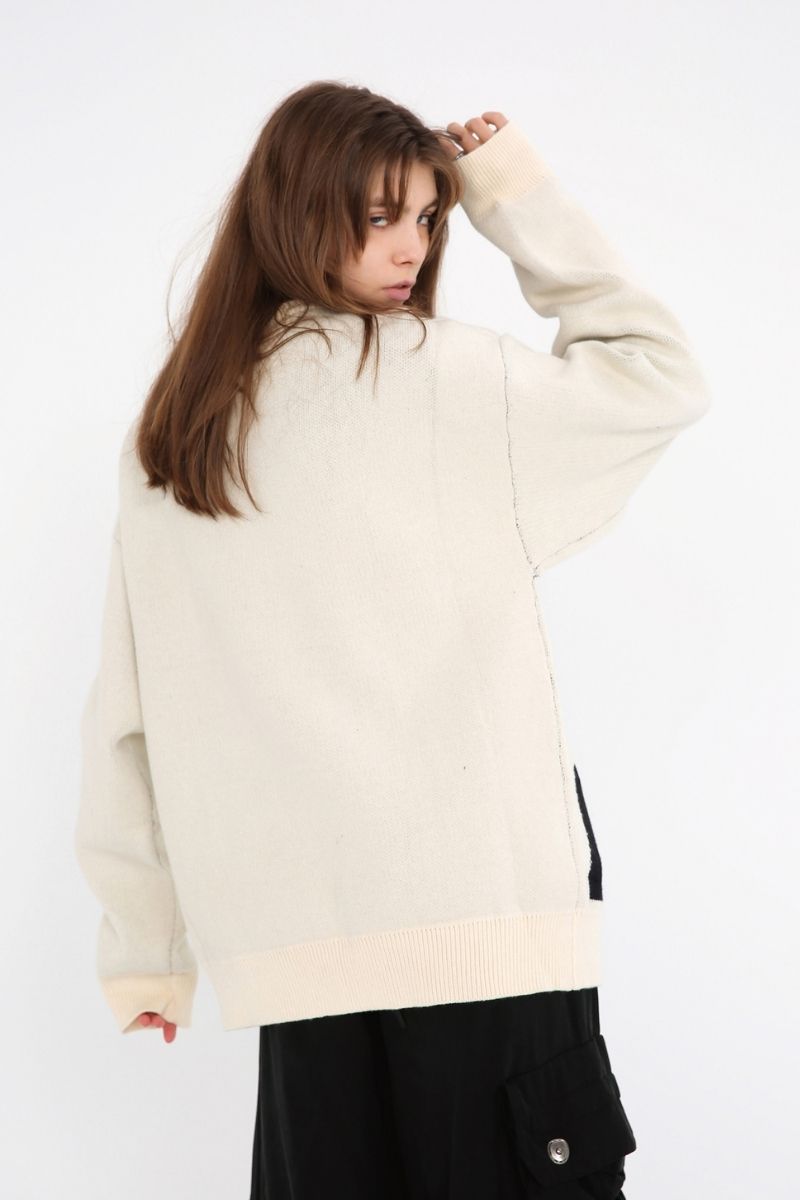 Unknown World Portrait Loose Sweater
