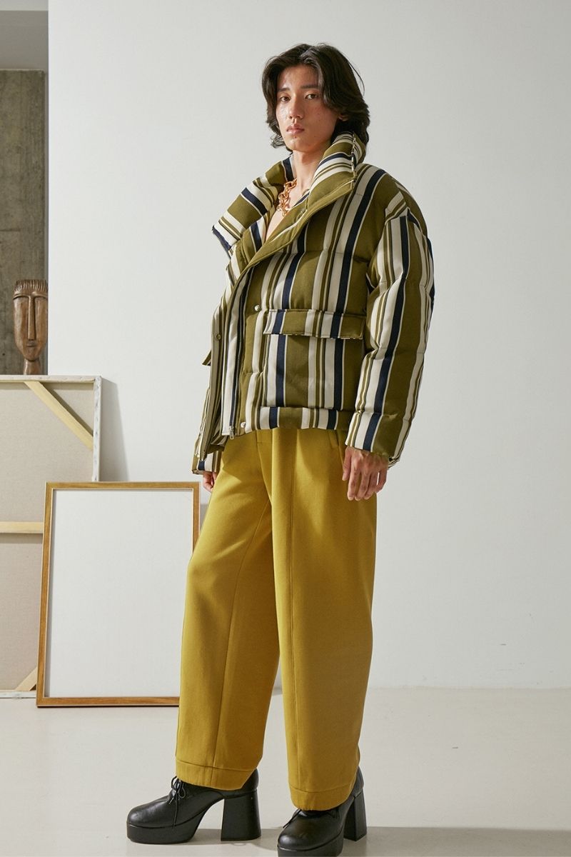 Mix7 Striped Down Jacket