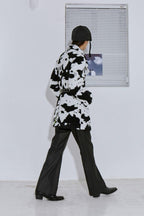 Mix7 Cow Pattern Sherpa Coat