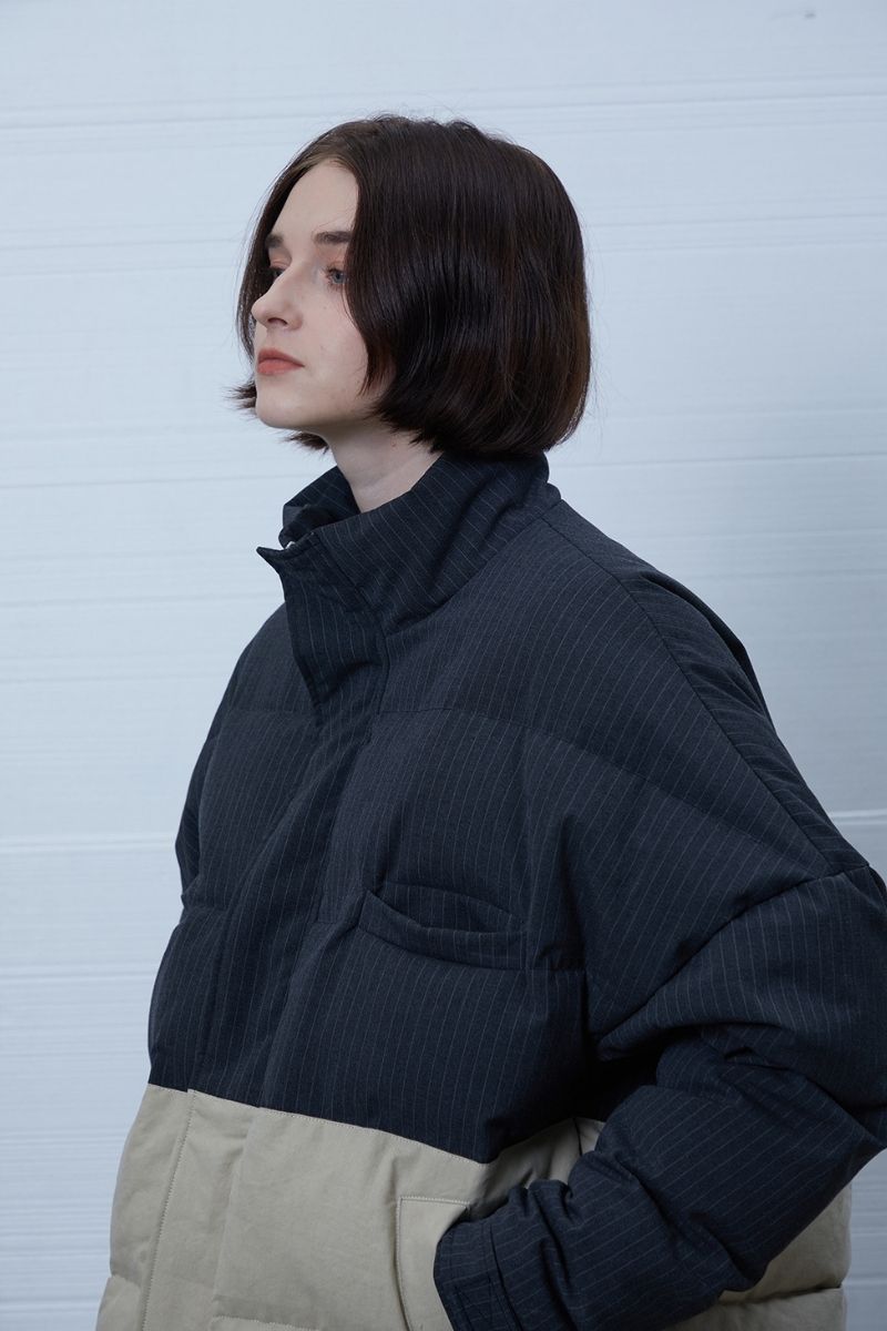 THINGY Striped Down Jacket