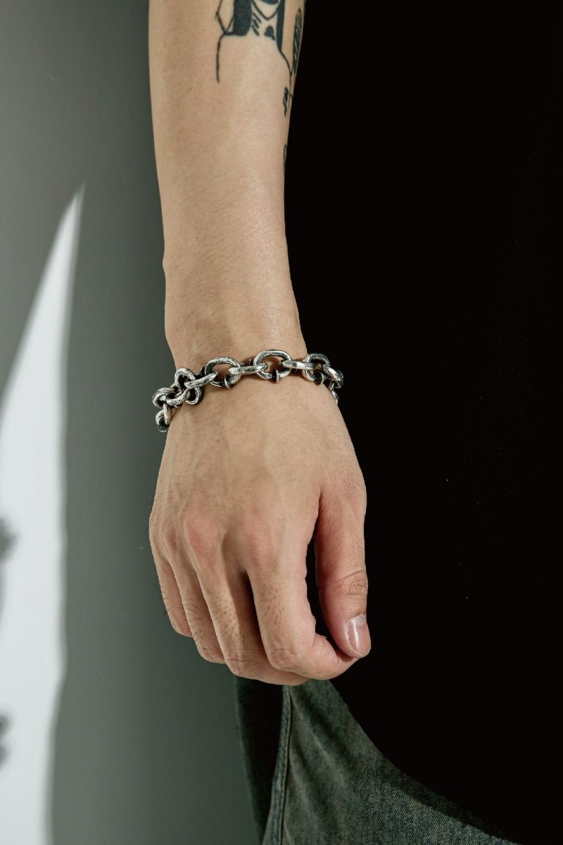 Unknown World Silver Nails Bracelet