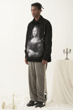 Empty Reference Gray Corduroy Stitched Trousers
