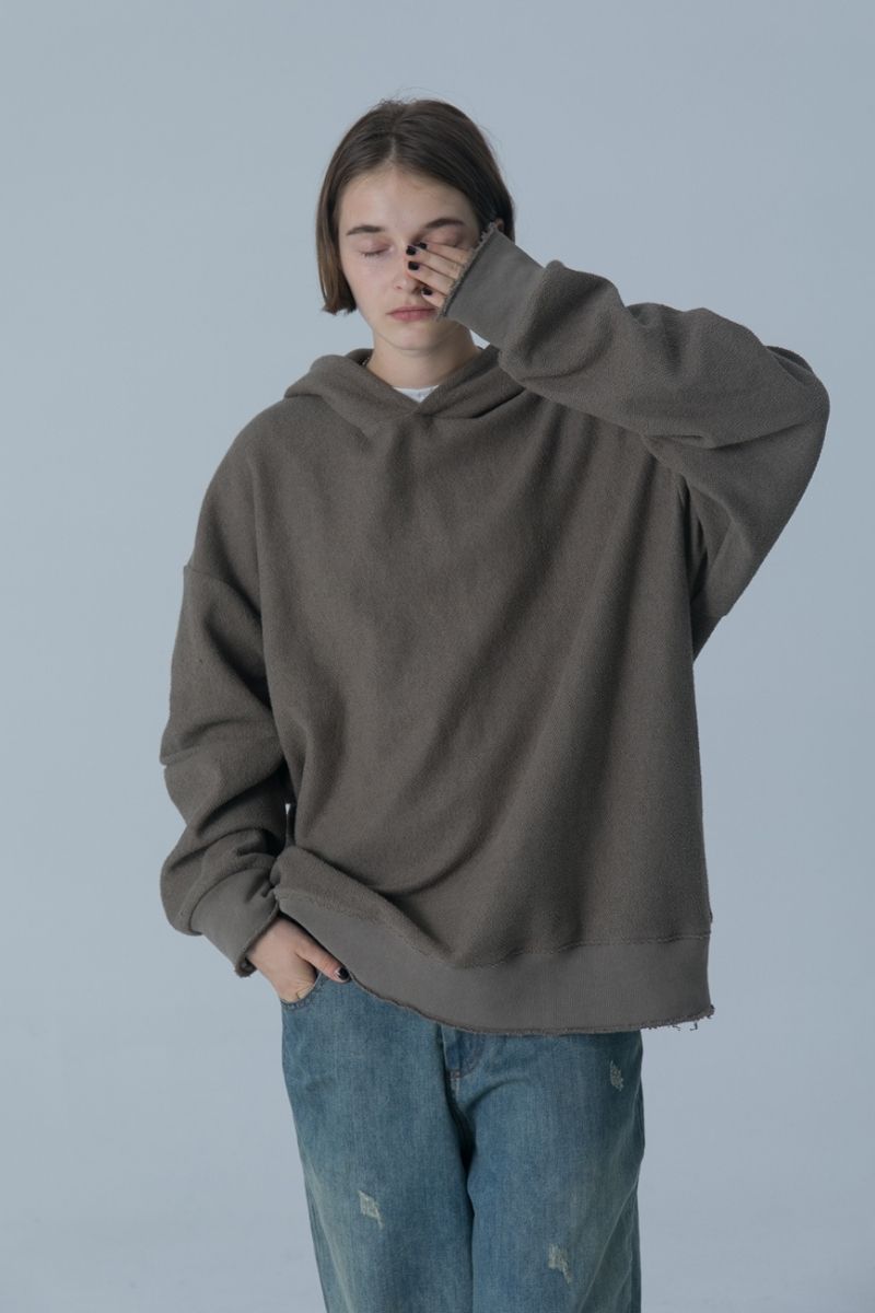 THINGY Army Green Loose Hoodie