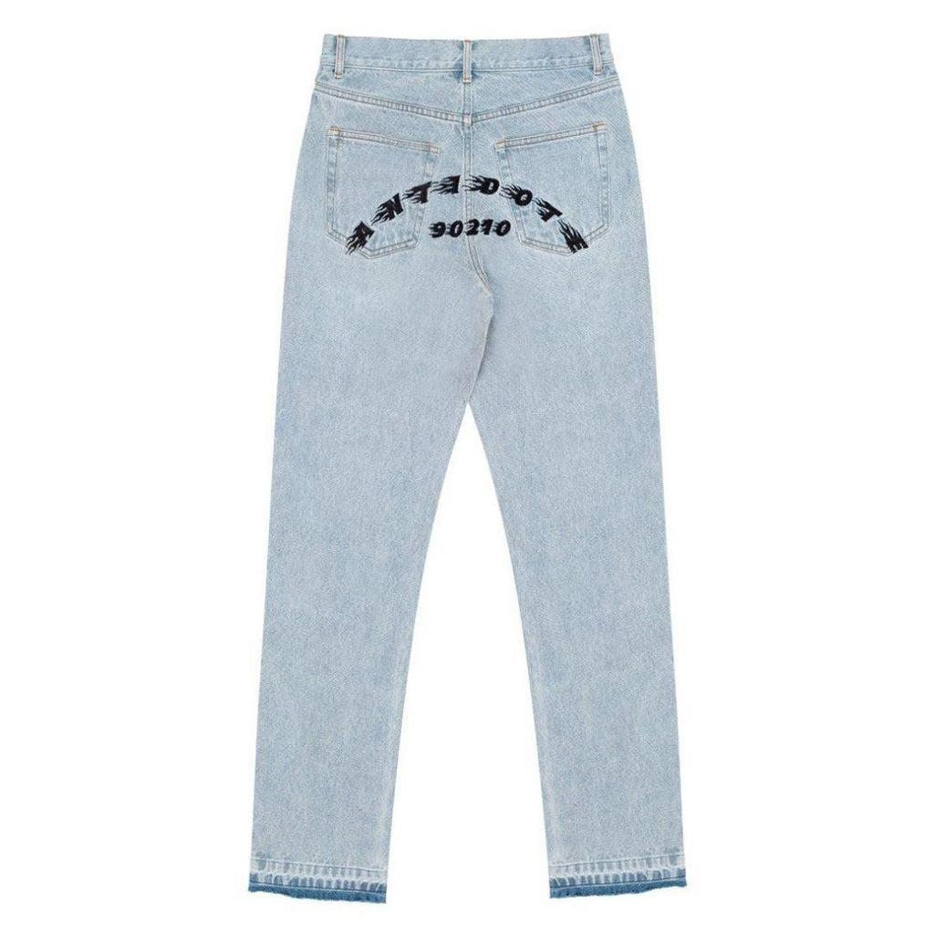 Antidote Washed Embroidered Logo Jeans - UK Only
