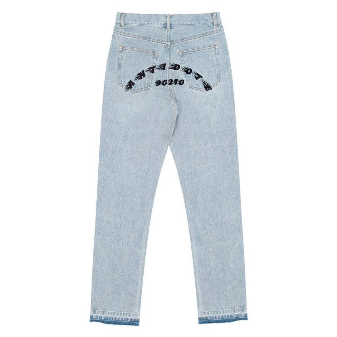 Antidote Washed Embroidered Logo Jeans - UK Only