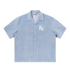 H/C  Gothic Logo Checkered Cuban Shirt