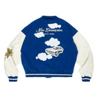 H/C Embroidered Clouds Woolen Varsity Jacket - UK Only