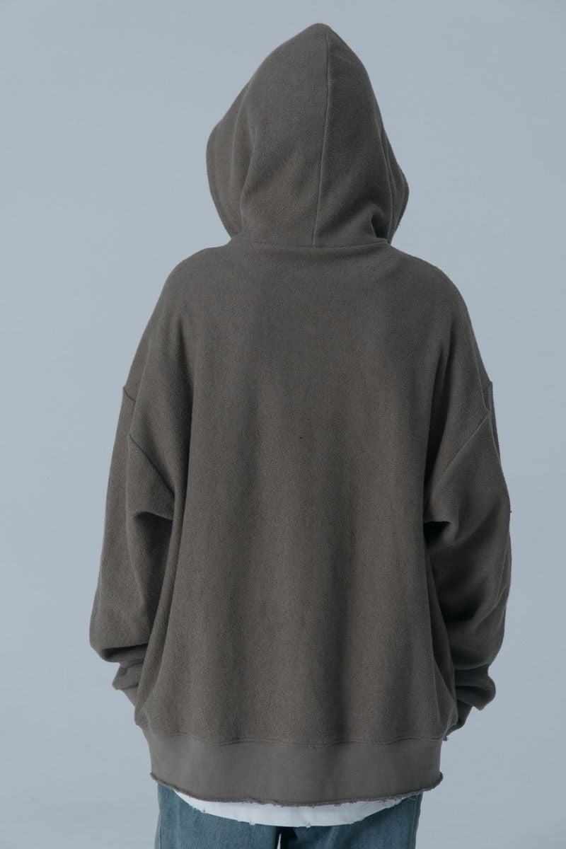 THINGY Army Green Loose Hoodie