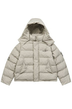 Stand Up Collar Metal Logo Padded Jacket