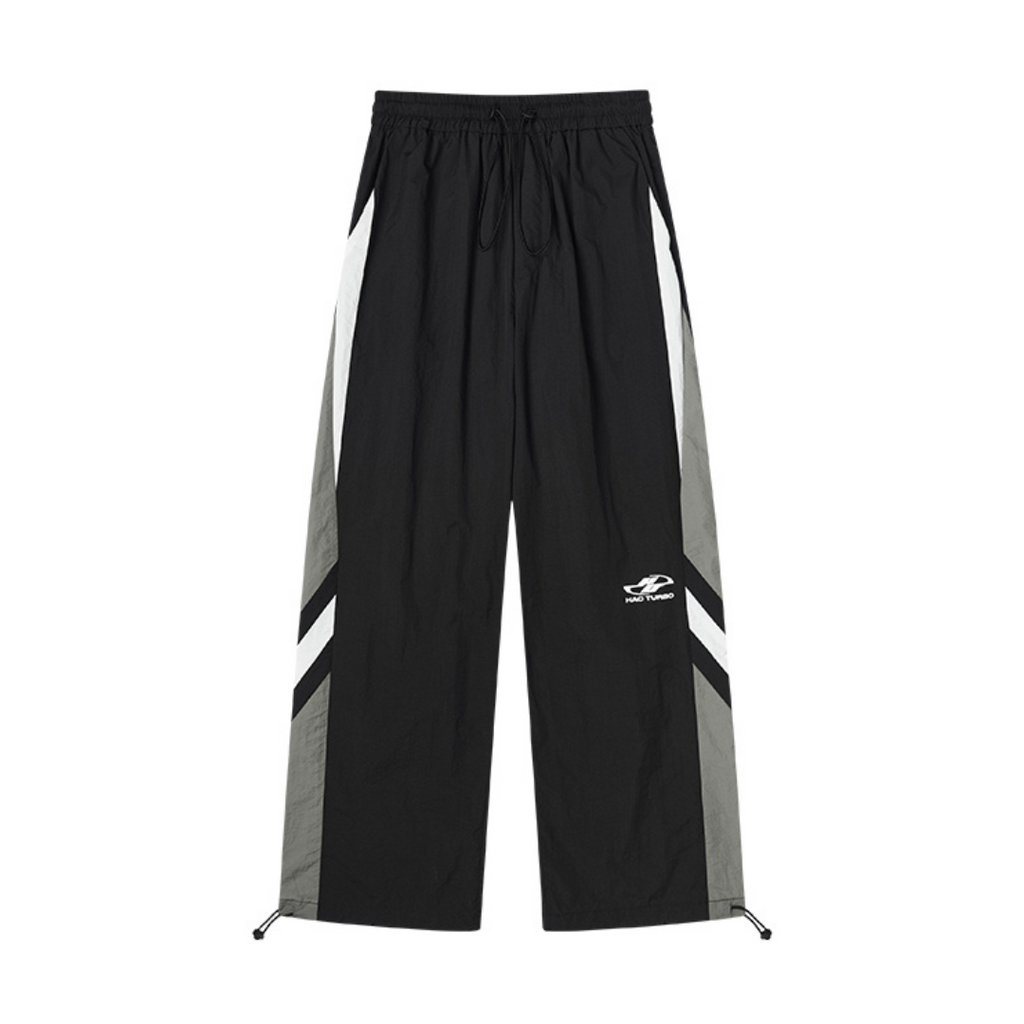 Contrast Stitched Adjustable Racing Trousers