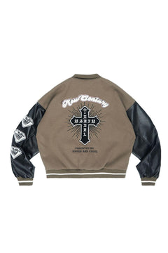 H/C Cartoon Meal Embroidered Varsity Jacket – Copping Zone
