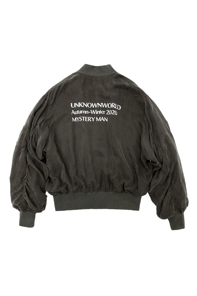 Unknown World Washed Staff Bomber Jacket