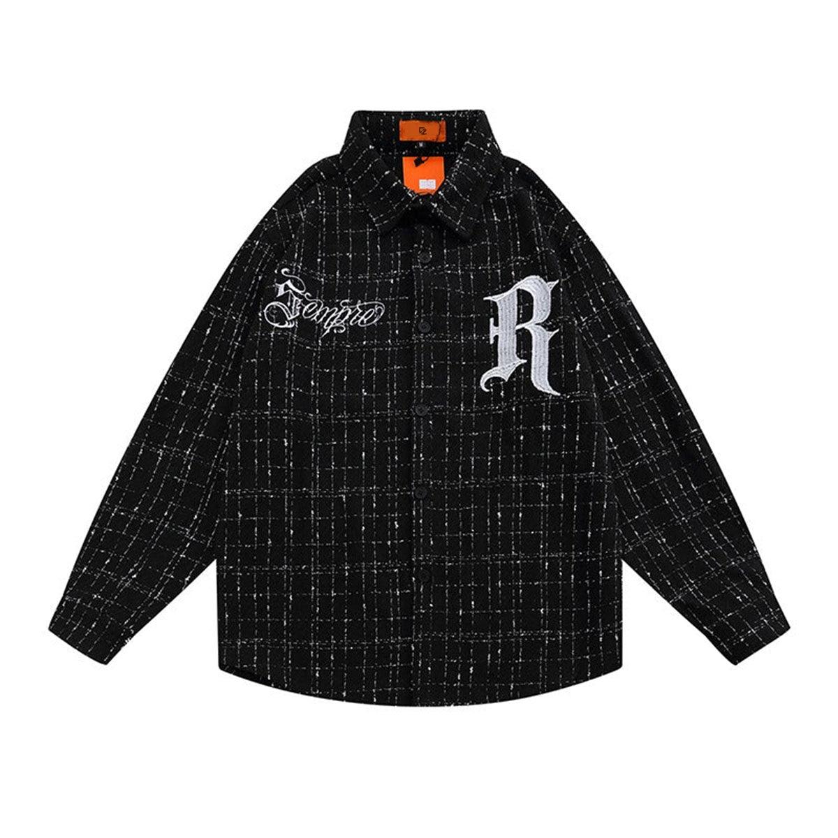 Sempre Embroidered Checkered LS Shirt