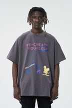 Center of Rotation Thorns Print Retro Tee