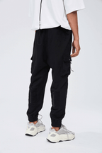 CZ Black Cargo Zipper Sweatpants