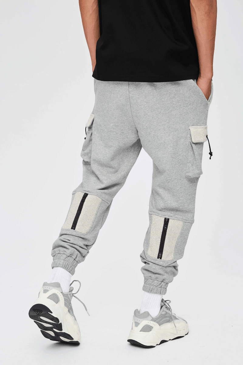 CZ Gray Cargo Zipper Sweatpants